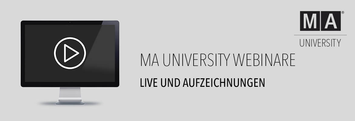 MA University Webinare Live und Aufzeichnungen